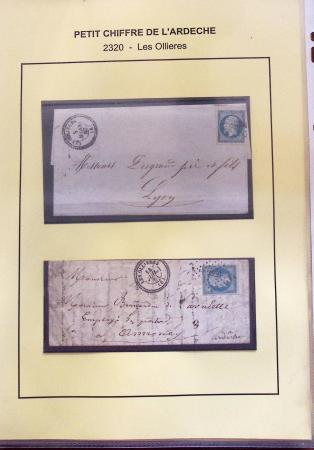 1854-1862 : Collection de petits chiffres sur l'Ardèche