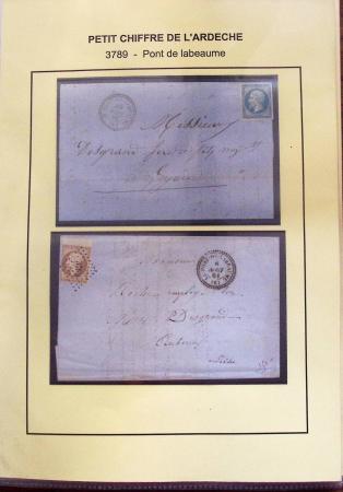 1854-1862 : Collection de petits chiffres sur l'Ardèche