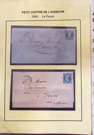 1854-1862 : Collection de petits chiffres sur l'Ardèche