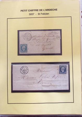 1854-1862 : Collection de petits chiffres sur l'Ardèche