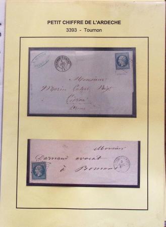 1854-1862 : Collection de petits chiffres sur l'Ardèche