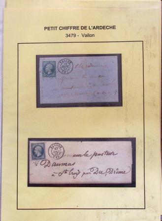 1854-1862 : Collection de petits chiffres sur l'Ardèche