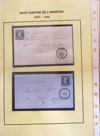 1854-1862 : Collection de petits chiffres sur l'Ardèche