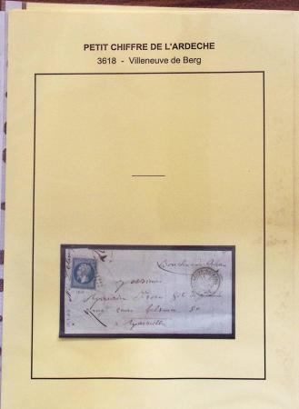 1854-1862 : Collection de petits chiffres sur l'Ardèche