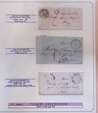 1812-1900 LA SOMME (76), Collection spécialisée en
