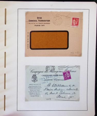 1900-1935, +140 lettres avec timbres PERFORES et diverses