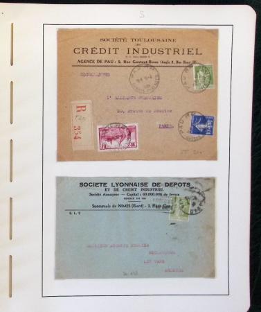1900-1935, +140 lettres avec timbres PERFORES et diverses