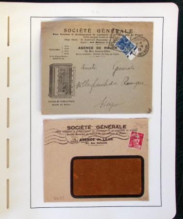 1900-1935, +140 lettres avec timbres PERFORES et diverses