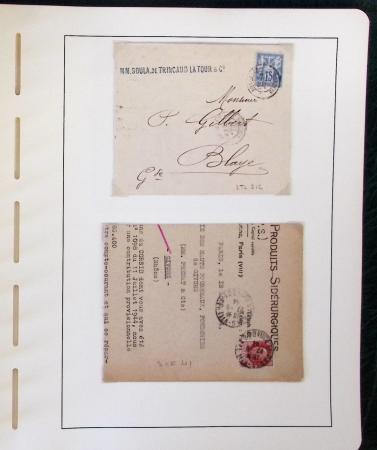 1900-1935, +140 lettres avec timbres PERFORES et diverses