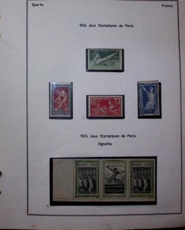 1924 JEUX OLYMPIQUES, Collection spécialisée sur les