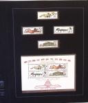 1950-1973, Sur seize pages d'album Lindner, timbres