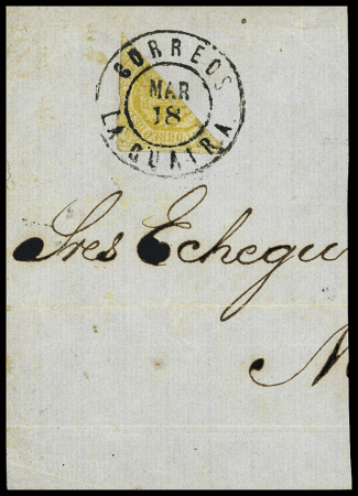 1865-70 2r Yellow bisect, diagonal half with touched