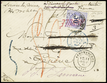 1882 Unfrankierter Brief von Arromanches/Frankreich