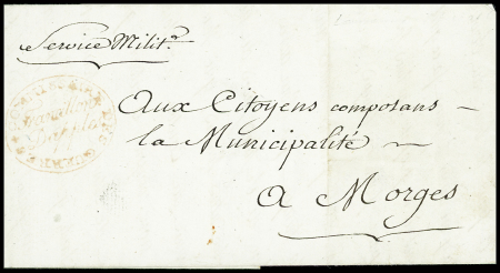2. Juni 1801 - Lausanne nach Morges - Faltbrief mit