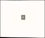 1860 4c Black, Waterlow engraved die proof on India
