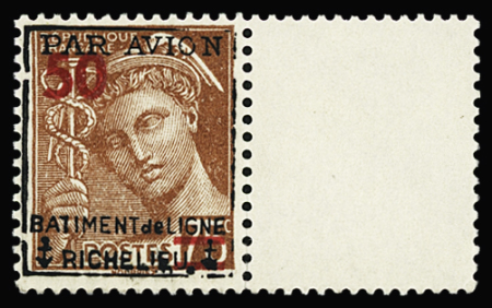 N°1 50 sur 75c Mercure, neuf **, TTB