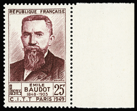 N°846A 25f Baudot ERREUR DE DATE 1848 au lieu de 1845,