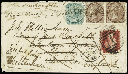 1868 Envelope from Bengalor to the UK bearing 6a franking,