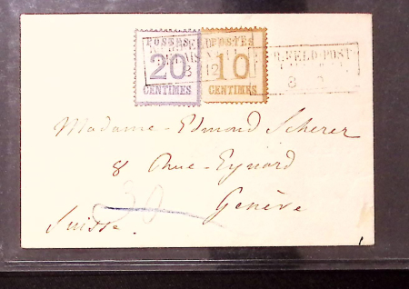 1870 INCOMING MAIL: Zwei Briefe aus Elsass nach Genf,