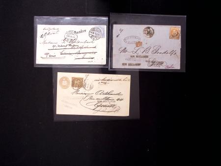 1868-1901 INCOMING MAIL: Vier Briefe nach Genf (meistens