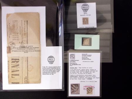 1871-82 GENFER SACK-STEMPEL: Zeitung nach Frankreich,