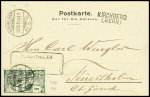 5C Ganzsache und Postkarte mit 5C. beide Karten mit