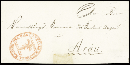 Sept. 1801 - Baden nach Aarau - Faltbrief mit klarem