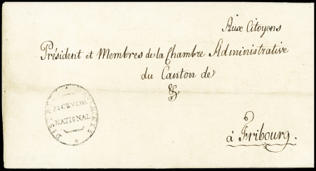 1. Februar 1803 - Avenches nach Fribourg - Faltbrief