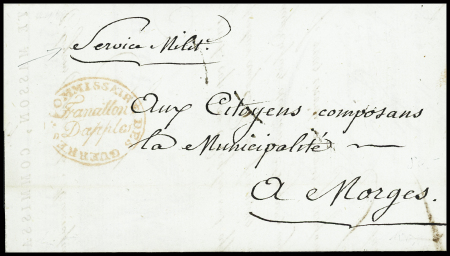 28. Feb. 1803 - Lausanne nach Morges - Faltbrief mit