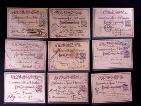 1877-98 Selection of twenty 20pa postal stationery