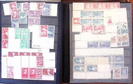 1834-1986, Collection en 4 classeurs, avec solide stock
