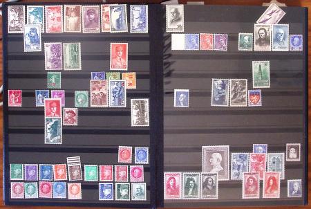 1834-1986, Collection en 4 classeurs, avec solide stock