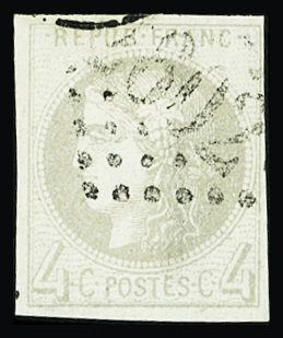 N°41A 4c gris, obl. GC 2602 (Nantes, Loire-Inférieure),