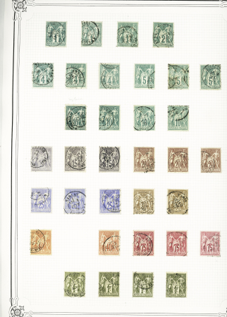 1849-1978, Collection principalement oblitérée en deux