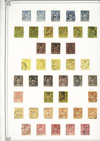1849-1978, Collection principalement oblitérée en deux