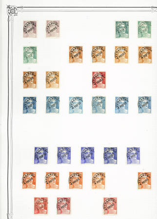 1849-1978, Collection principalement oblitérée en deux