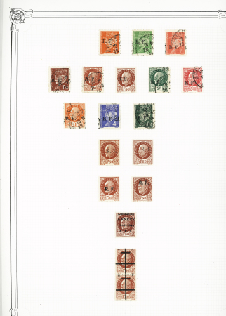 1849-1978, Collection principalement oblitérée en deux