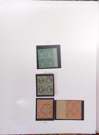 1900-2023, Collection de timbres en BLOCS DE QUATRE