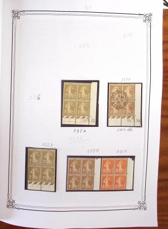 1900-2023, Collection de timbres en BLOCS DE QUATRE