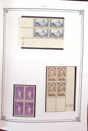 1900-2023, Collection de timbres en BLOCS DE QUATRE