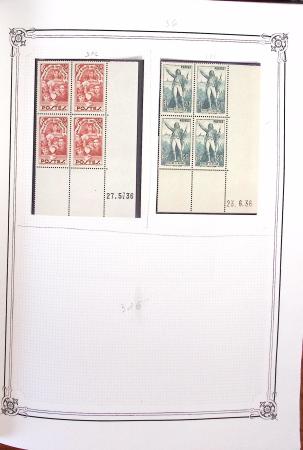 1900-2023, Collection de timbres en BLOCS DE QUATRE
