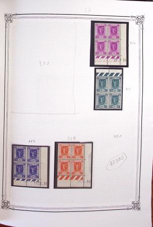 1900-2023, Collection de timbres en BLOCS DE QUATRE