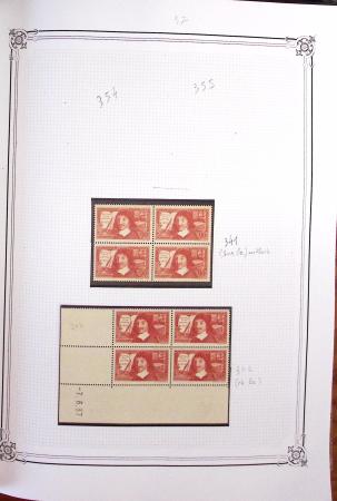 1900-2023, Collection de timbres en BLOCS DE QUATRE