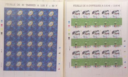 1900-2023, Collection de timbres en BLOCS DE QUATRE