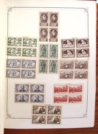 1849-1970 Collection de neufs et d'oblitérés en quatre