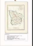 3 cartes géographiques anciennes différentes du département de la Nièvre (19e siècle). TB