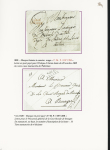 Decize : 7 lettres avec MP de Decize dont L n°1 (1760 - ind 12 - manuscrite), L2 (1776 - ind 11), 56 De'cise en rouge pour l'Allemagne avec au verso petite MP "Deb de Strasbg" (ind 19 - 1809), MP "P 56 P Decise" (1808 ro