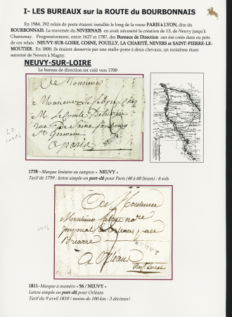 Neuvy-sur-Loire : 4 MP : "Neuvy" (1778 - L2 - ind 16), "56 Neuvy" (1811 - ind 16) - "P 56 P Neuvy" (1802 - ind 19) - "56 Neuvy - sur-Loire" (1828 - ind 13). TB