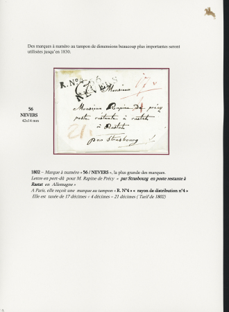 18 MP de Nevers dont "Deb 56 Nevers" (noir 1811) et rouge (1814). Bel ensemble