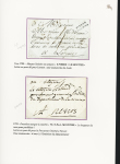 Saint Pierre le Moutier : 8 plis avec marques postales : "DeStPierre" (manuscrit 1740, L3, ind 19) - "St Pierre" (1775 - L3 - ind 22) - "St Pierre le Moutier" (vers 1790 - L2 - ind 13) - "56 St Pir L Moutier" (1793 - ind